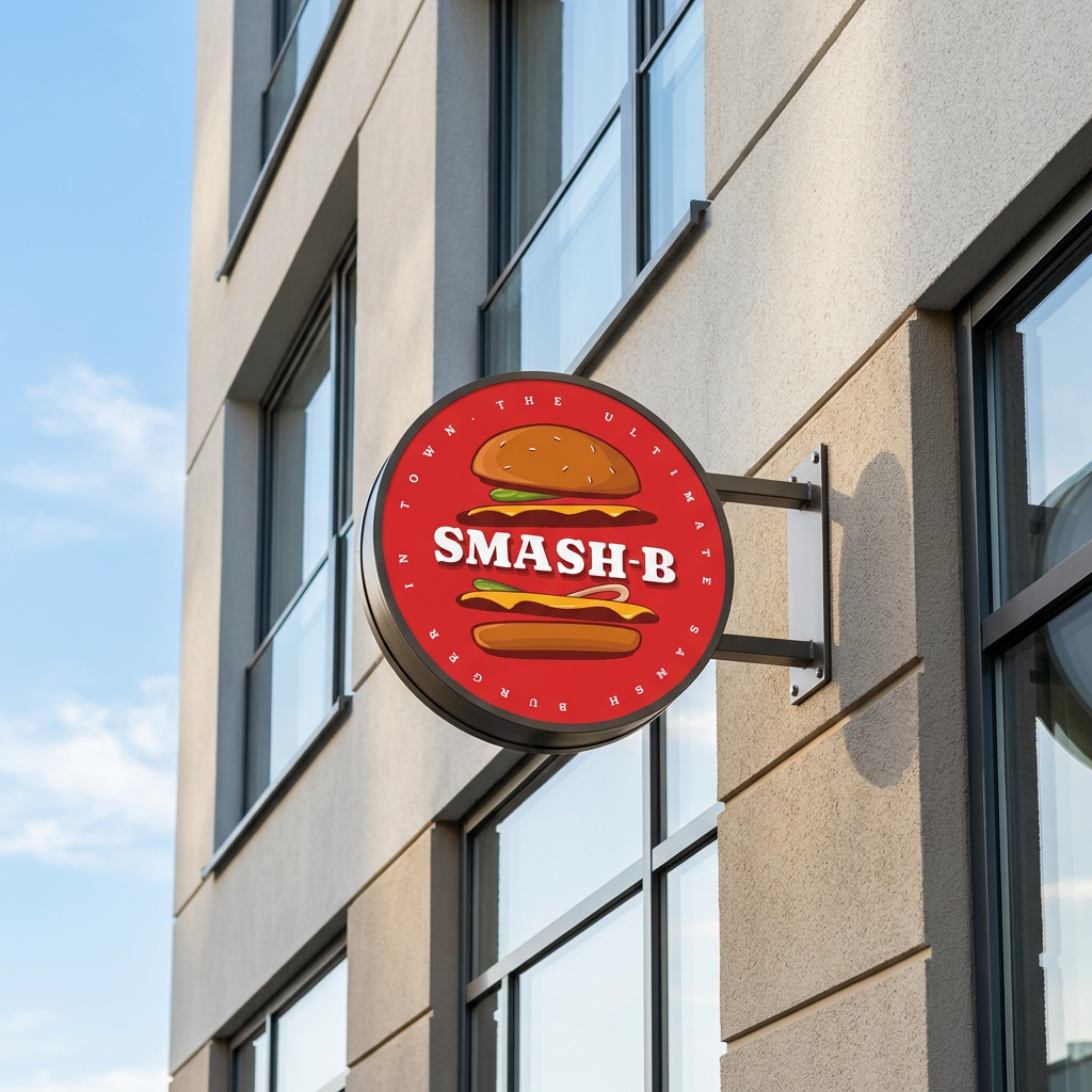 Enseigne lumineuse Smash-B en façade